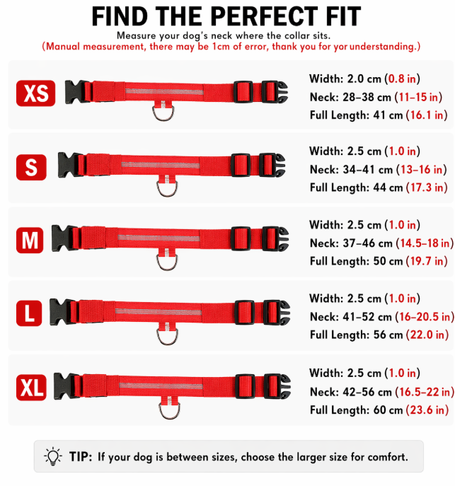 GlowGuard™ LED Safety Dog Collar