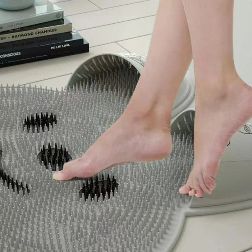 Silicone Massage Foot Mat Bathroom Non-Slip Mat Bath Foot Rubbing Artifact Foot Wash to Remove Dead Skin Shower Room Floor