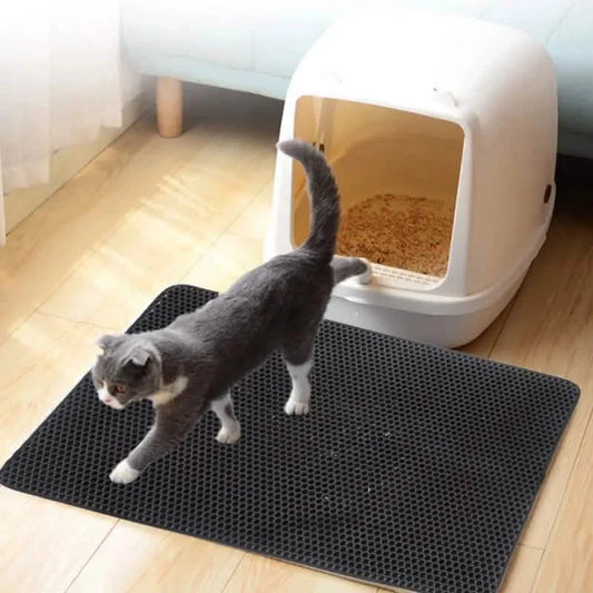 Cat Litter Trapping Mat – Waterproof Double Layer Clean Pad